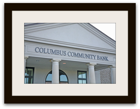 brushed aluminum building sign