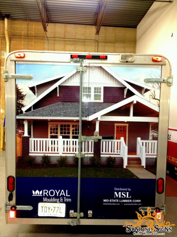 Construction Enclosed Trailer Wraps