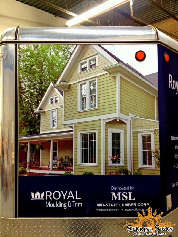 Home improvement contractor enclosed trailer wraps