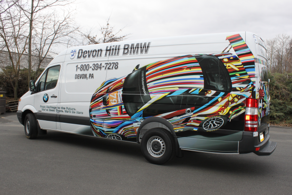 Auto dealership parts truck wraps