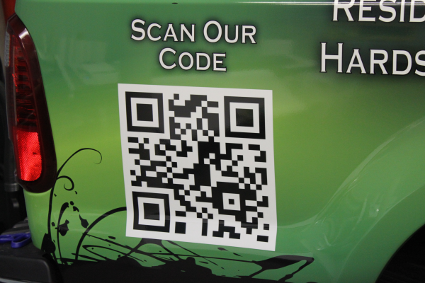 QR Codes on auto wraps and vehicle templates