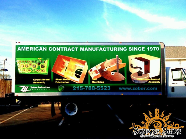 Manufacturing Company box truck wraps