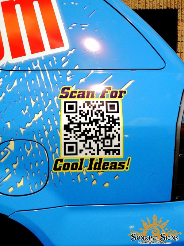 Small business QR codes on auto wraps