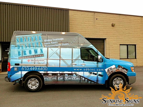 Auto dealership courtesy shuttle van wraps