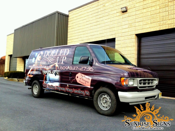 Small business owner van wraps advertising