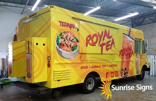 Vehicle wraps for restaurants